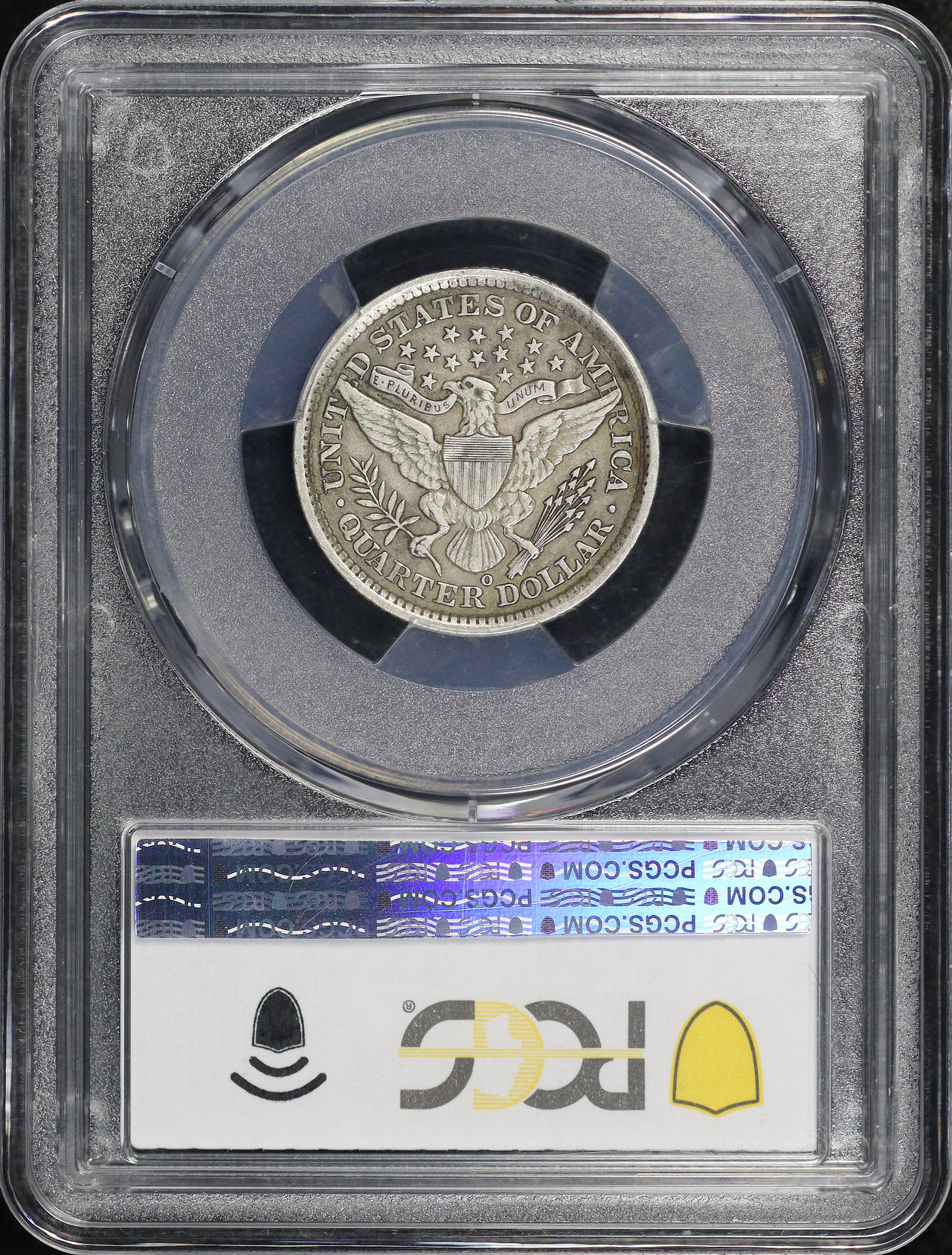Reverse of this 1896-O Barber Quarter PCGS XF-40
