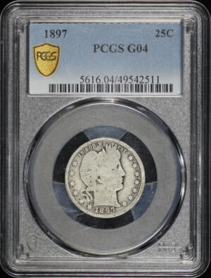 Obverse of this 1897 Barber Quarter PCGS G-04