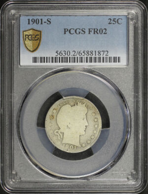 Obverse of this 1901-S Barber Quarter PCGS FR-02