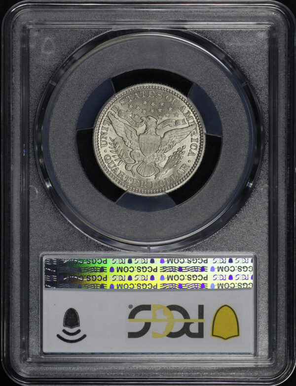 Reverse of this 1906-D Barber Quarter PCGS AU-55