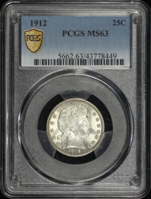 Obverse of this 1912 Barber Quarter PCGS MS-63