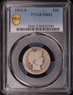 Obverse of this 1913-S Barber Quarter PCGS FR-02