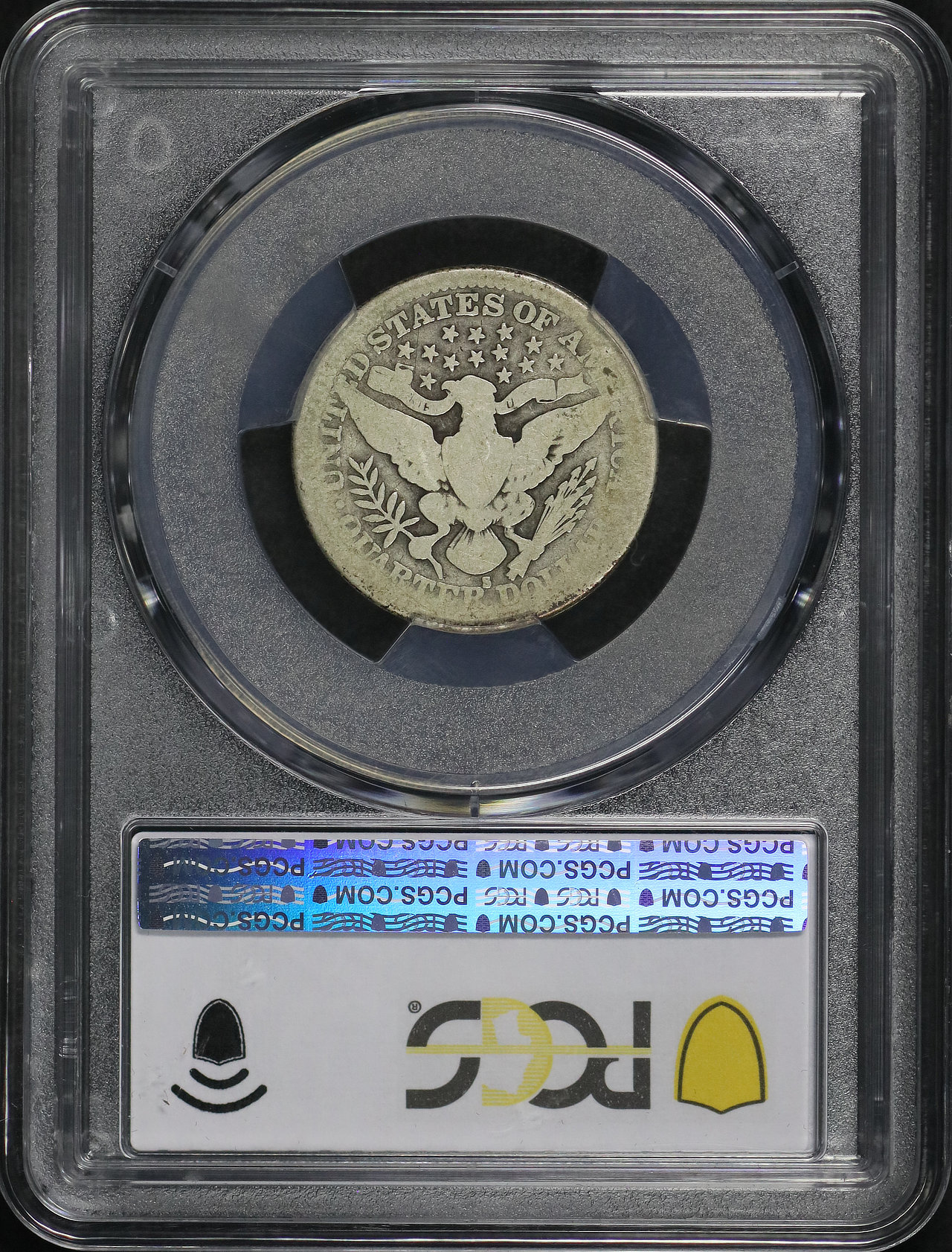 Reverse of this 1913-S Barber Quarter PCGS AG-03