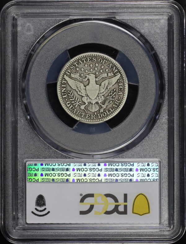 Reverse of this 1914-S Barber Quarter PCGS F-12
