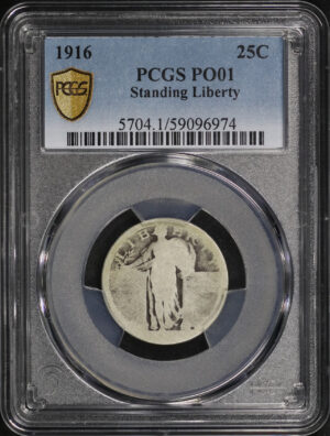 Obverse of this 1916 Standing Liberty Quarter PCGS PO-01