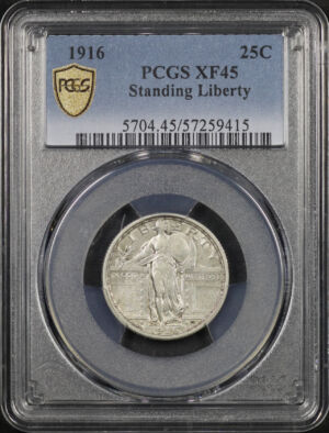 Obverse of this 1916 Standing Liberty Quarter PCGS XF-45