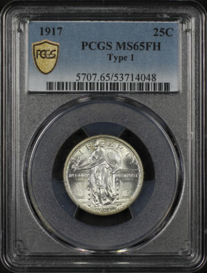 Obverse of this 1917 Standing Liberty Quarter Type 1 PCGS MS-65