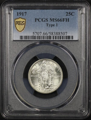 Obverse of this 1917 Standing Liberty Quarter Type 1 PCGS MS-66 FH