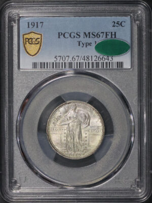 Obverse of this 1917 Standing Liberty Quarter Type 1 PCGS MS-67 FH CAC
