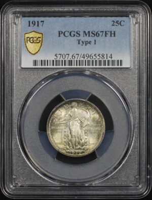 Obverse of this 1917 Standing Liberty Quarter Type 1 PCGS MS-67 FH
