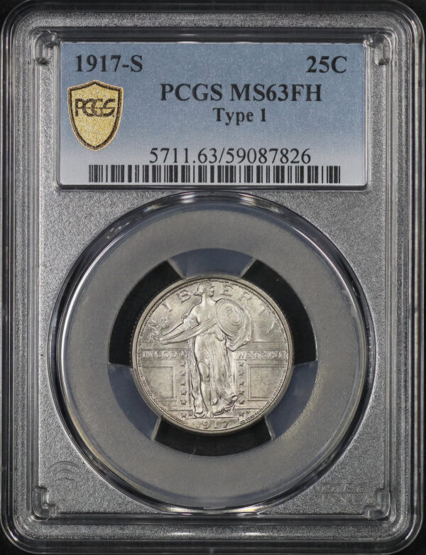 Obverse of this 1917-S Standing Liberty Quarter Type 1 PCGS MS-63 FH