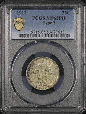 Obverse of this 1917 Standing Liberty Quarter Type 2 PCGS MS-65 FH