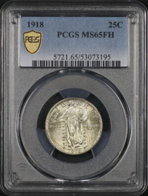 Obverse of this 1918 Standing Liberty Quarter PCGS MS-65 FH