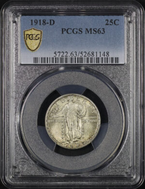 Obverse of this 1918-D Standing Liberty Quarter PCGS MS-63
