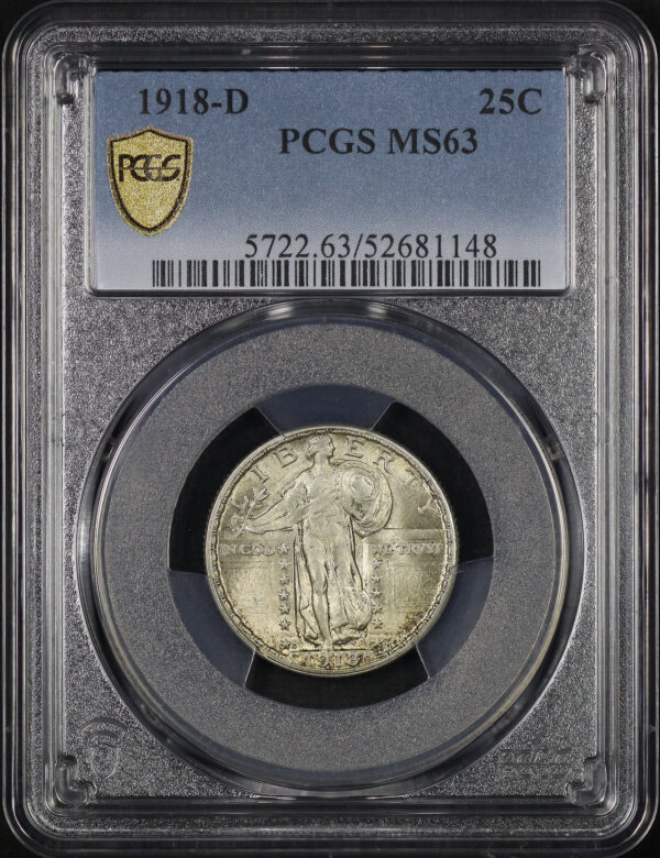 Obverse of this 1918-D Standing Liberty Quarter PCGS MS-63