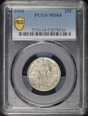 Obverse of this 1920 Standing Liberty Quarter PCGS MS-64