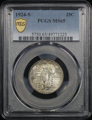 Obverse of this 1924-S Standing Liberty Quarter PCGS MS-65