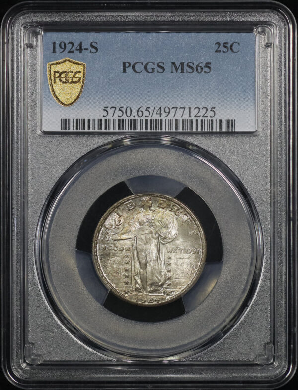 Obverse of this 1924-S Standing Liberty Quarter PCGS MS-65