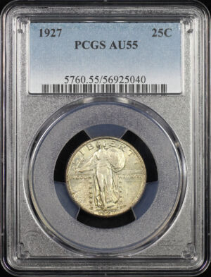 Obverse of this 1927 Standing Liberty Quarter PCGS AU-55