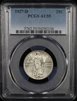Obverse of this 1927-D Standing Liberty Quarter PCGS AU-55