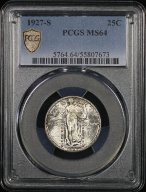 Obverse of this 1927-S Standing Liberty Quarter PCGS MS-64