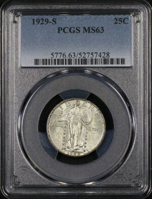 Obverse of this 1929-S Standing Liberty Quarter PCGS MS-63