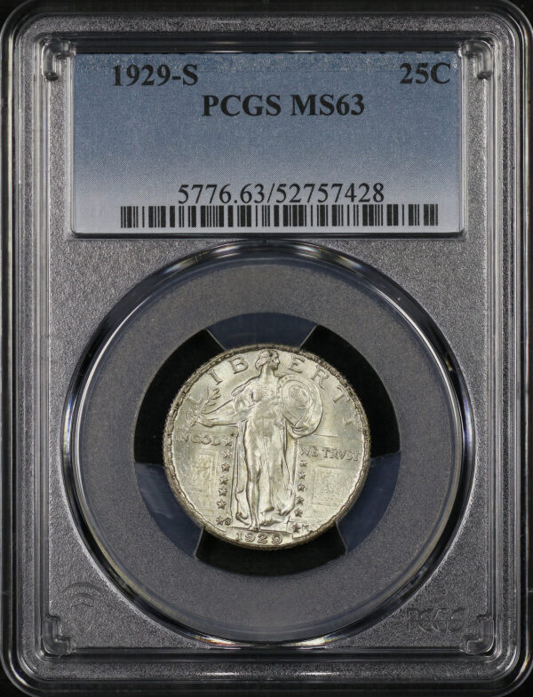 Obverse of this 1929-S Standing Liberty Quarter PCGS MS-63