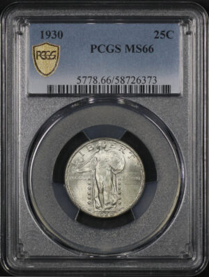 Obverse of this 1930 Standing Liberty Quarter PCGS MS-66
