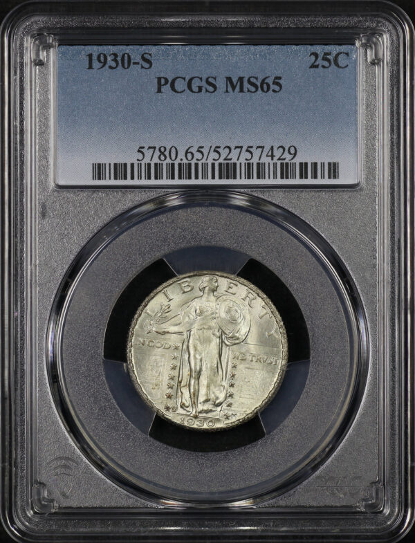 Obverse of this 1930-S Standing Liberty Quarter PCGS MS-65