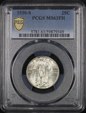Obverse of this 1930-S Standing Liberty Quarter PCGS MS-63 FH
