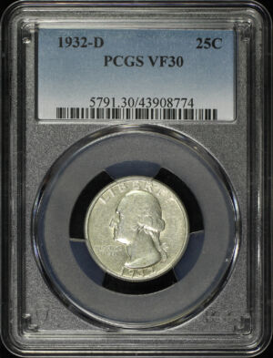 Obverse of this 1932-D Washington Quarter PCGS VF-30