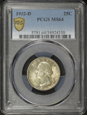 Obverse of this 1932-D Washington Quarter PCGS MS-64