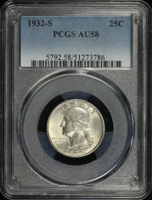 Obverse of this 1932-S Washington Quarter PCGS AU-58