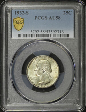 Obverse of this 1932-S Washington Quarter PCGS AU-58