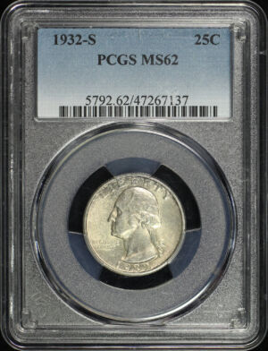 Obverse of this 1932-S Washington Quarter PCGS MS-62