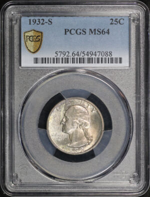 Obverse of this 1932-S Washington Quarter PCGS MS-64