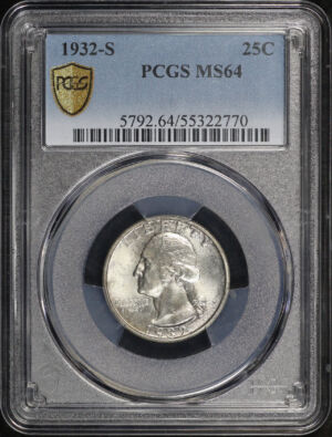 Obverse of this 1932-S Washington Quarter PCGS MS-64