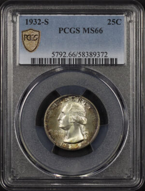 Obverse of this 1932-S Washington Quarter PCGS MS-66