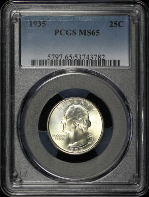 Obverse of this 1935 Washington Quarter PCGS MS-65