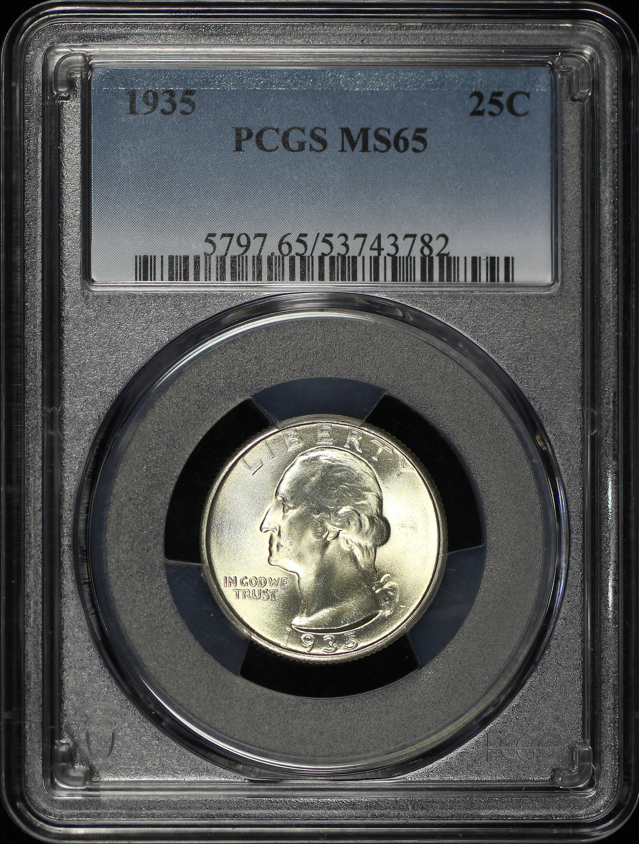 Obverse of this 1935 Washington Quarter PCGS MS-65