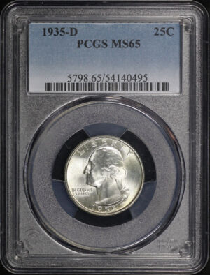Obverse of this 1935-D Washington Quarter PCGS MS-65