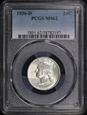 Obverse of this 1936-D Washington Quarter PCGS MS-62