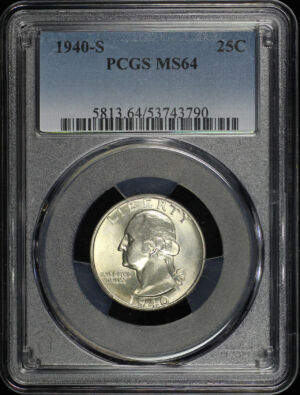 Obverse of this 1940-S Washington Quarter PCGS MS-64