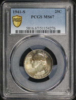 Obverse of this 1941-S Washington Quarter PCGS MS-67
