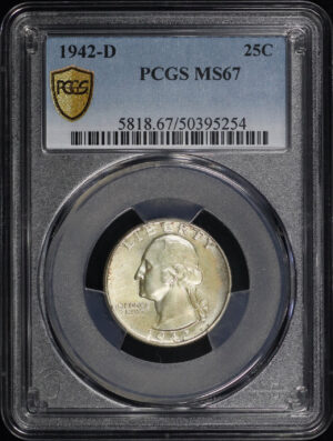 Obverse of this 1942-D Washington Quarter PCGS MS-67