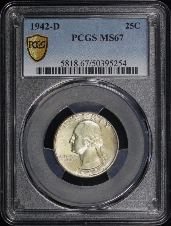 Obverse of this 1942-D Washington Quarter PCGS MS-67