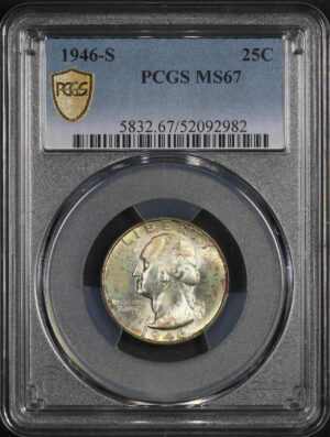Obverse of this 1946-S Washington Quarter PCGS MS-67