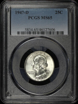 Obverse of this 1947-D Washington Quarter PCGS MS-65