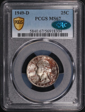 Obverse of this 1949-D Washington Quarter PCGS MS-67 CAC