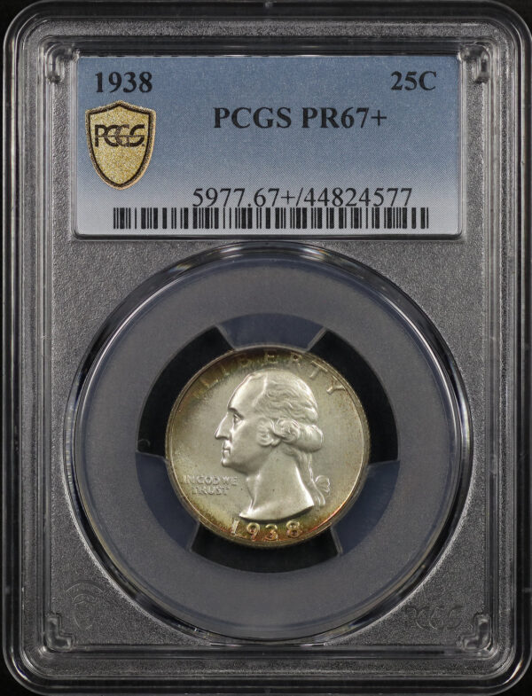 Obverse of this 1938 Washington Quarter PCGS PR-67+